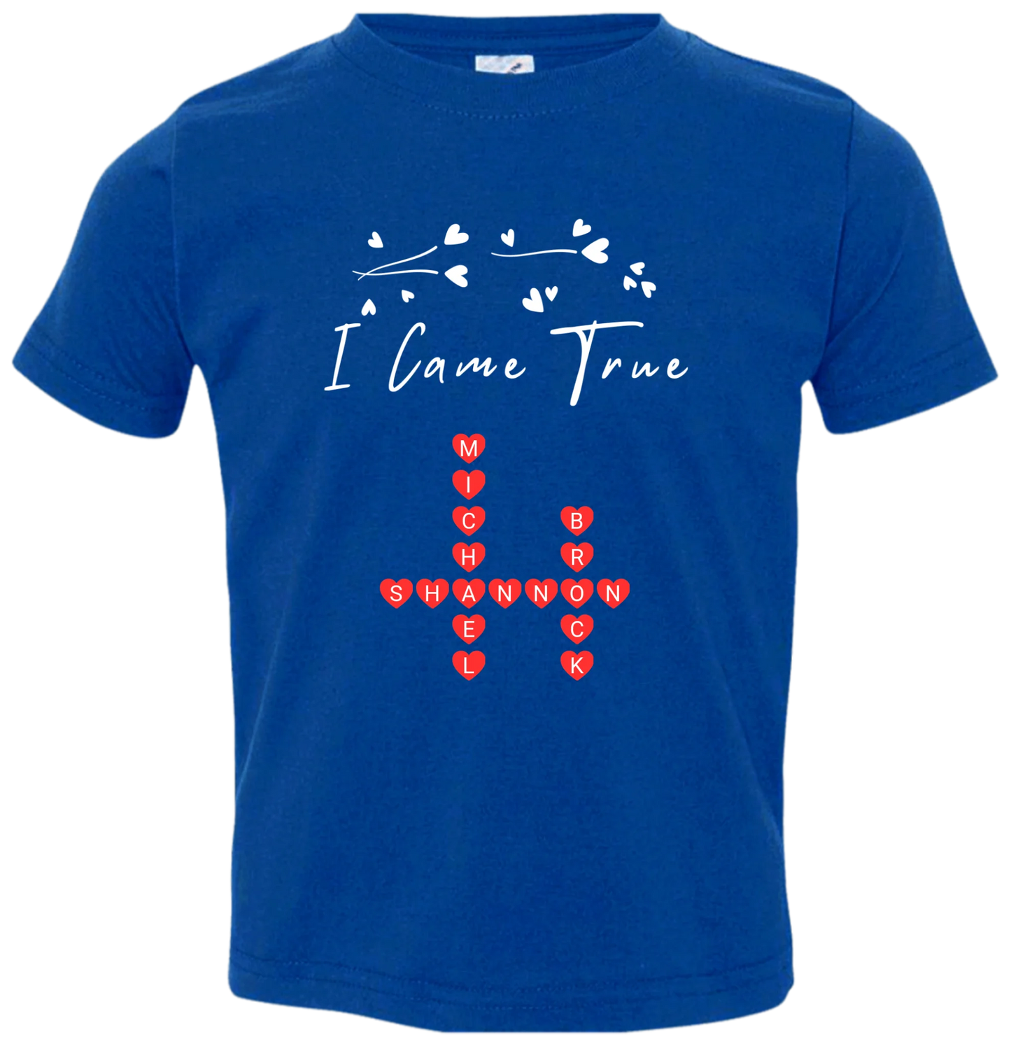 Personalized I Made A Wish & Name Crossword Matching Shirts