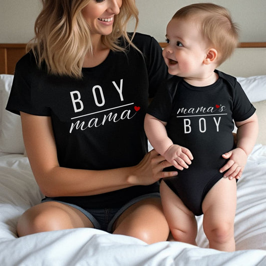 Boy Mama and Mama's Boy Matching Shirts