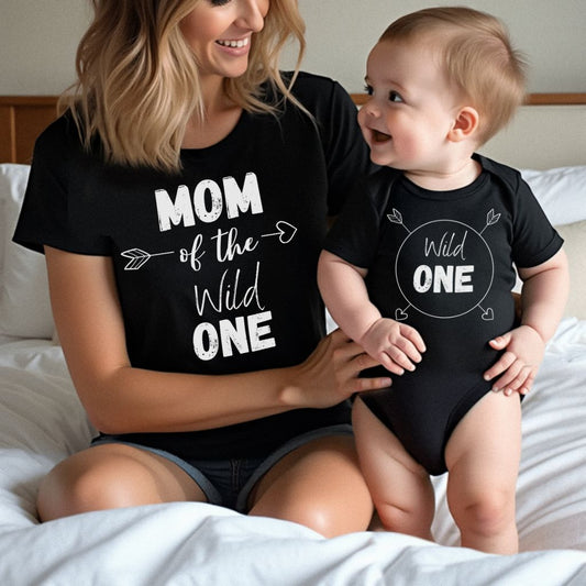 Wild One Mom and Baby Matching Shirts