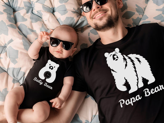 Papa Bear and Baby Bear Matching Shirts