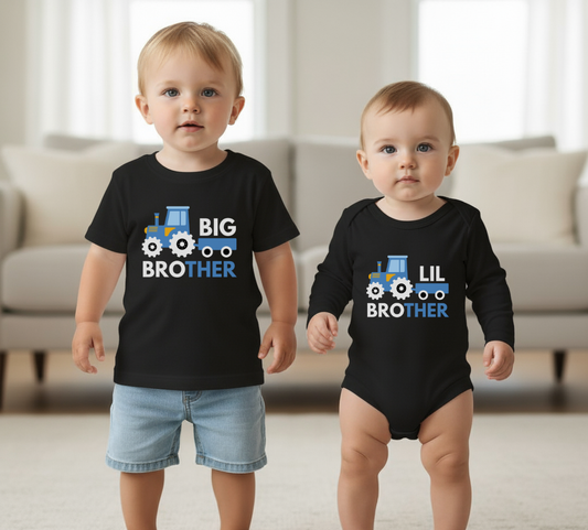 Big Brother & Little Brother Dump Truck Matching Shirts