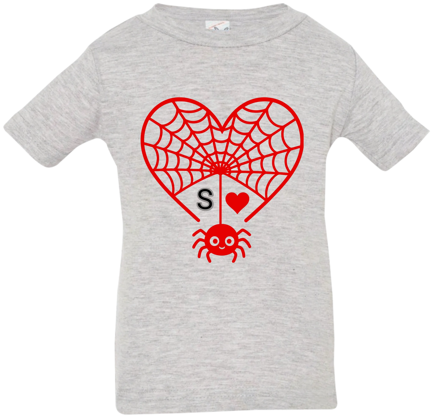 Personalized First Initial - Heart Spider Web Matching Family Shirts - RD