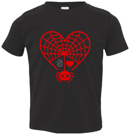 Personalized First Initial - Heart Spider Web Matching Family Shirts - RD