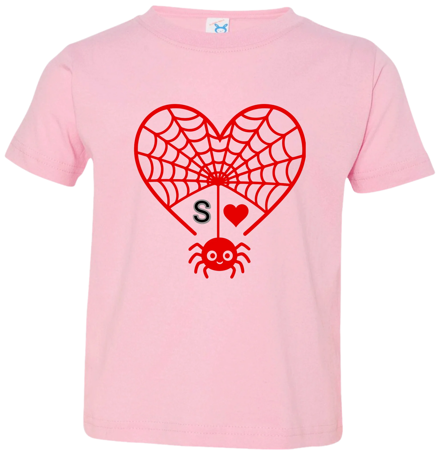 Personalized First Initial - Heart Spider Web Matching Family Shirts - RD