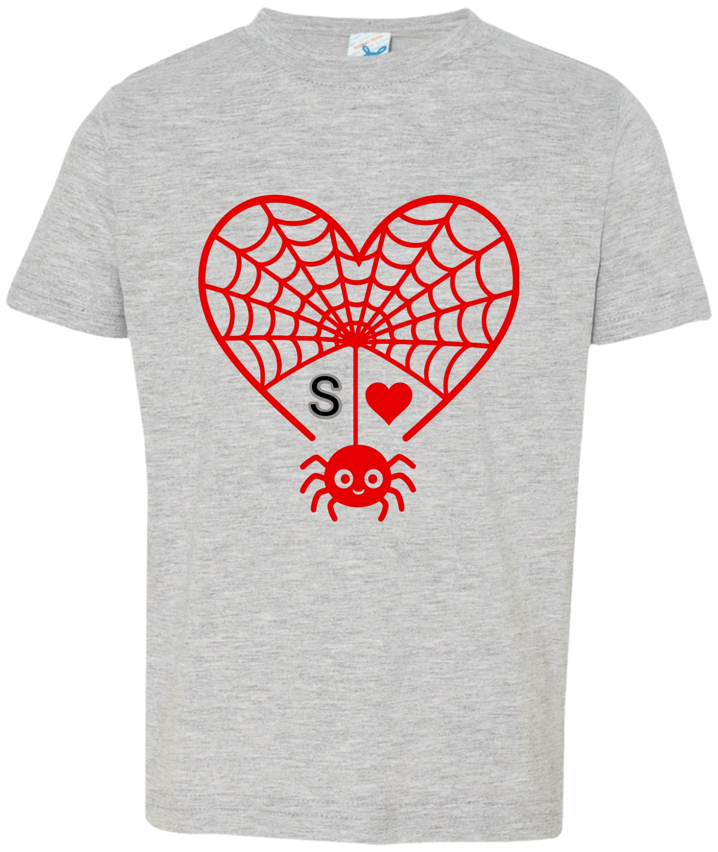 Personalized First Initial - Heart Spider Web Matching Family Shirts - RD