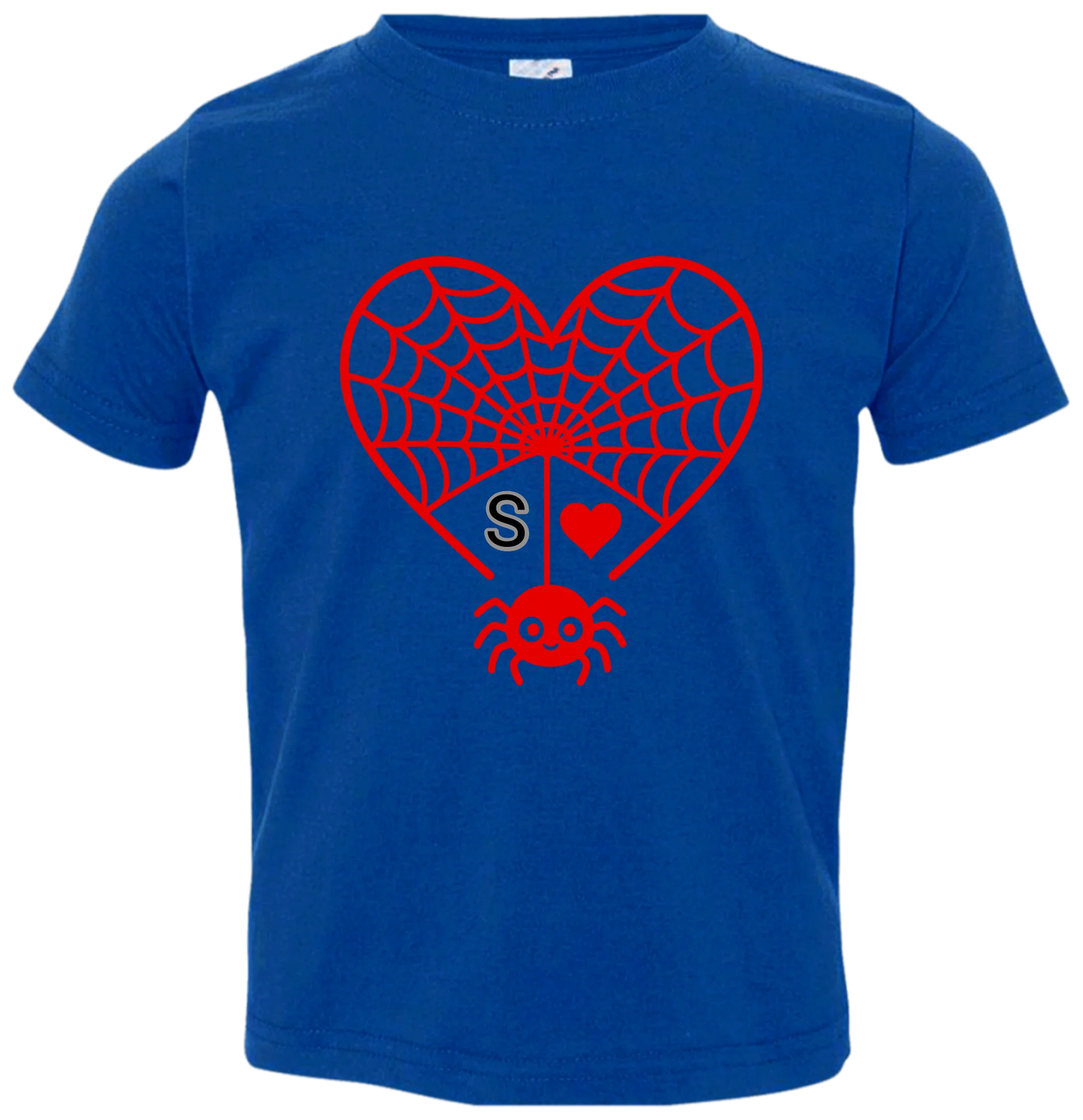 Personalized First Initial - Heart Spider Web Matching Family Shirts - RD