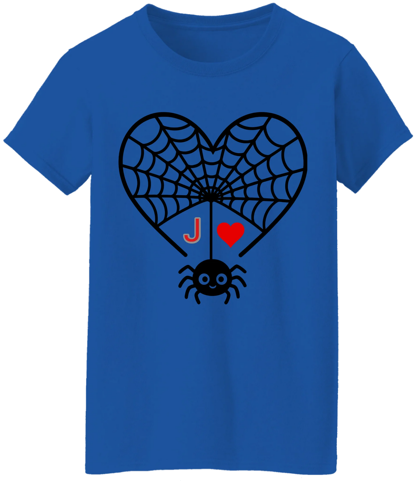 Personalized First Initial - Heart Spider Web Matching Family Shirts