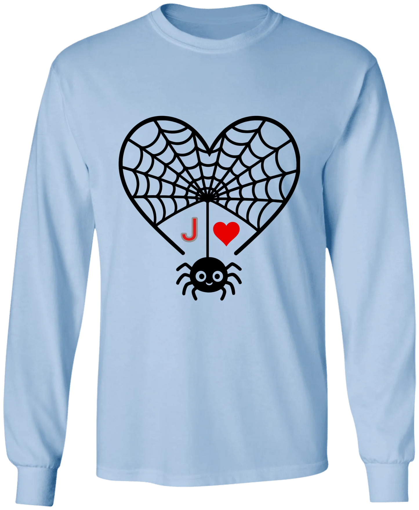 Personalized First Initial - Heart Spider Web Matching Family Shirts