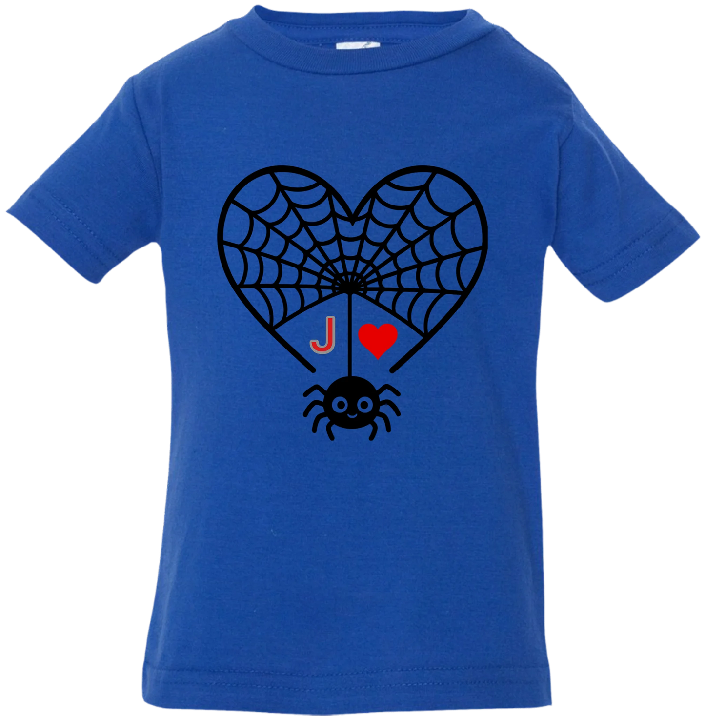 Personalized First Initial - Heart Spider Web Matching Family Shirts