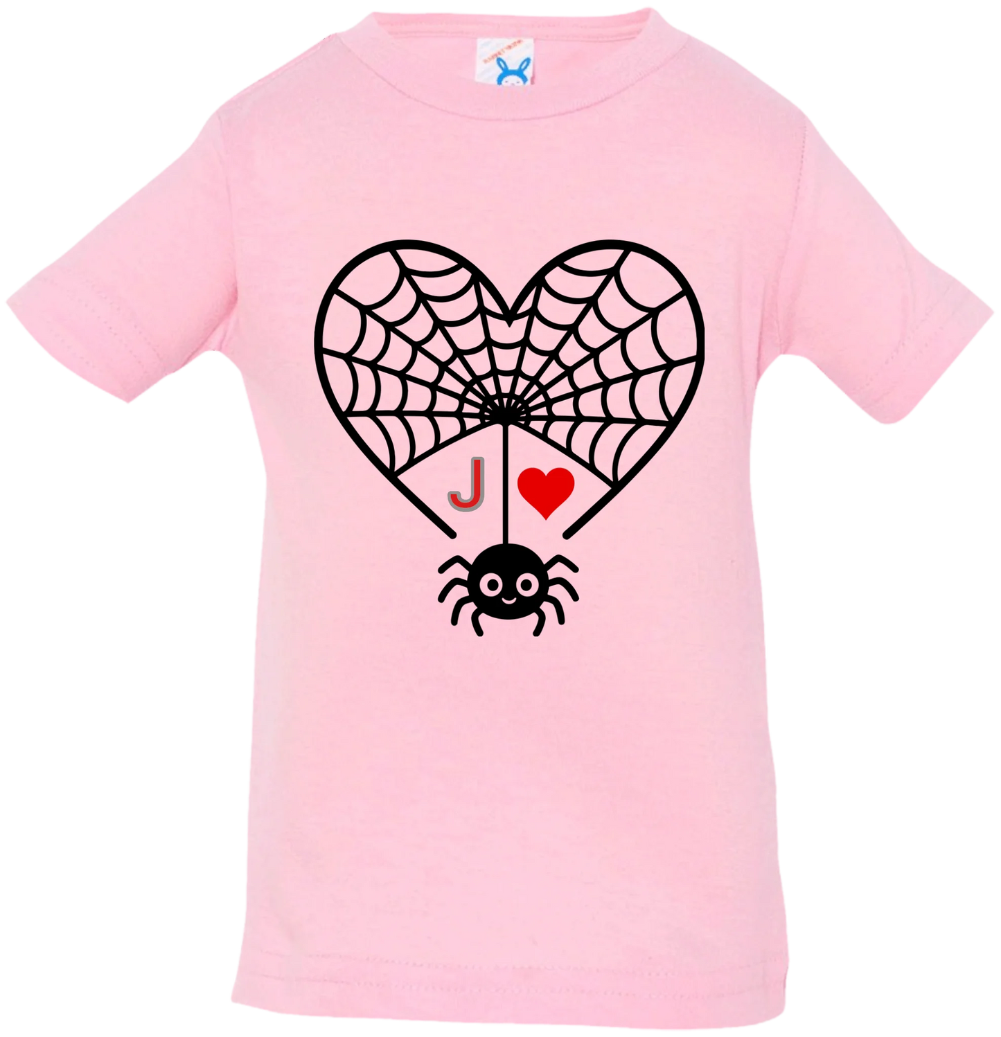 Personalized First Initial - Heart Spider Web Matching Family Shirts