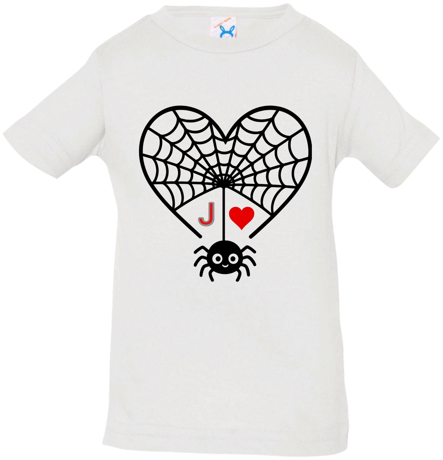 Personalized First Initial - Heart Spider Web Matching Family Shirts