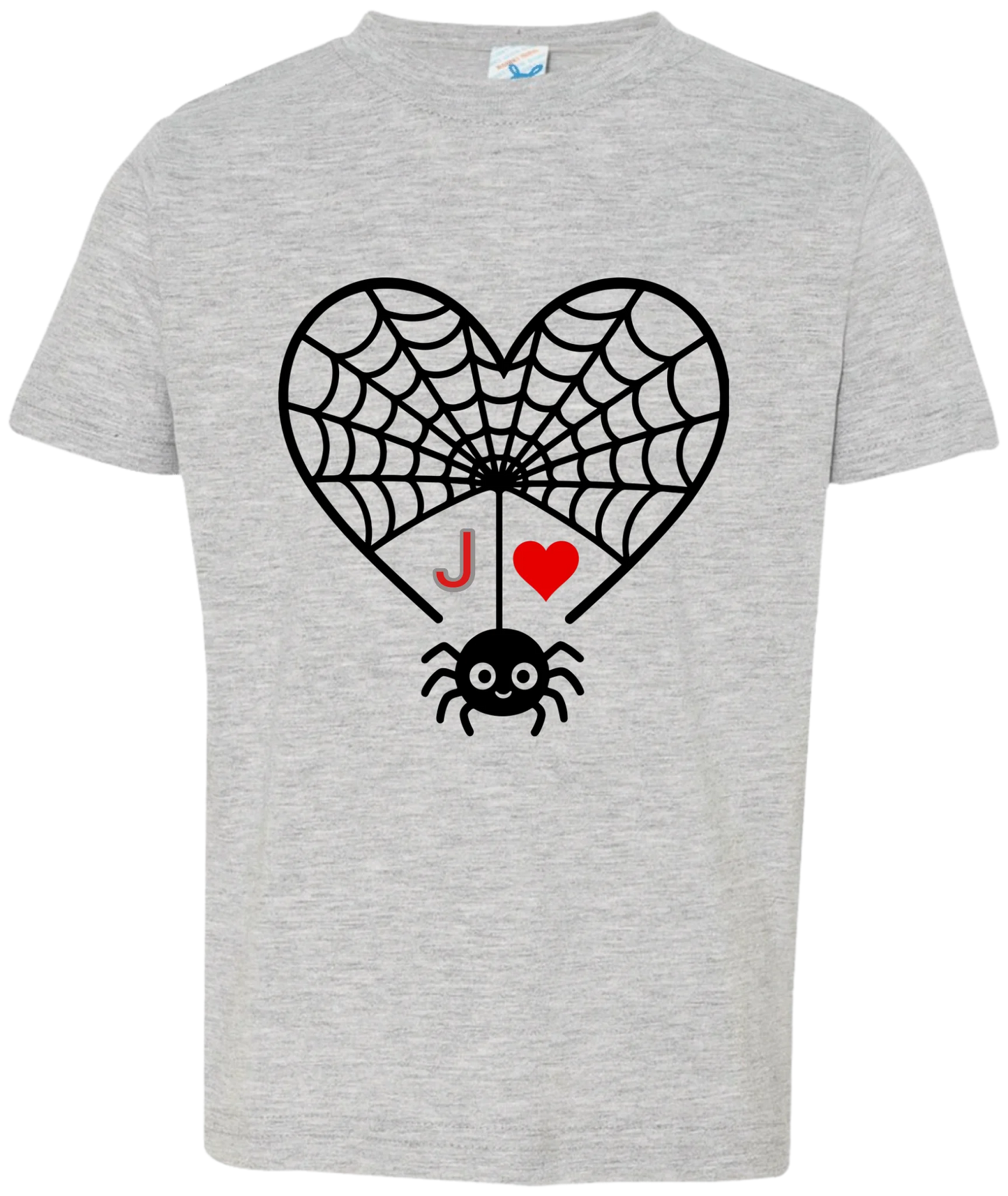 Personalized First Initial - Heart Spider Web Matching Family Shirts