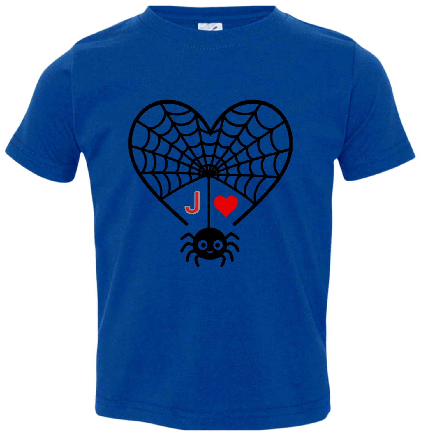 Personalized First Initial - Heart Spider Web Matching Family Shirts