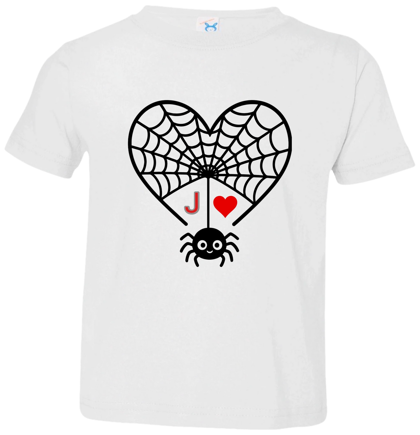 Personalized First Initial - Heart Spider Web Matching Family Shirts