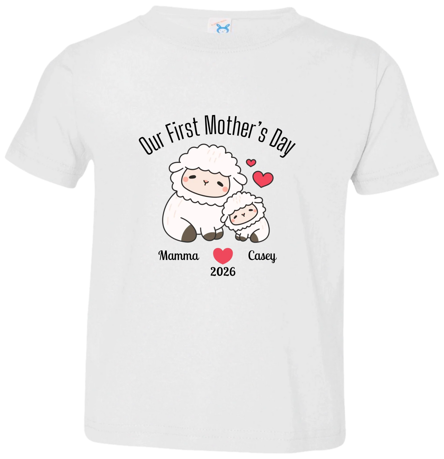 Personalized - Our First Mother's Day - Mamma & Baby Lambs Matching Shirts - BK