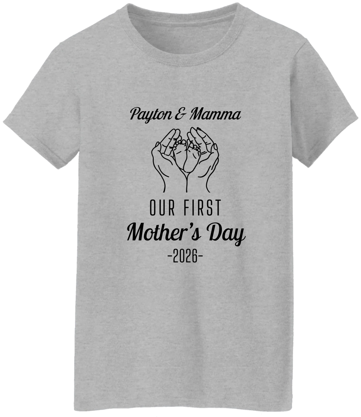Personalized - Hands Holding Baby Feet - Our First Mother's Day - BK