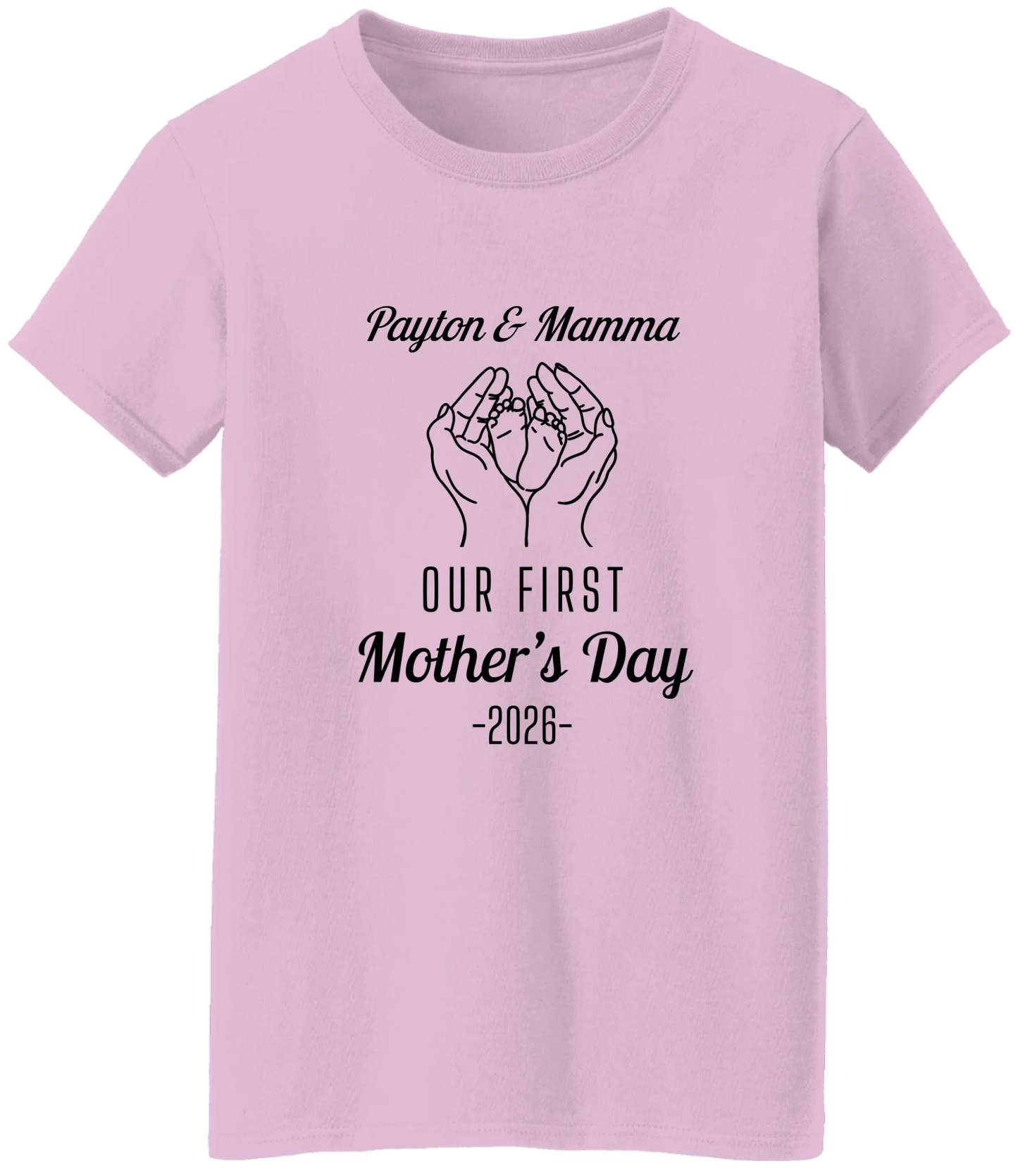 Personalized - Hands Holding Baby Feet - Our First Mother's Day - BK