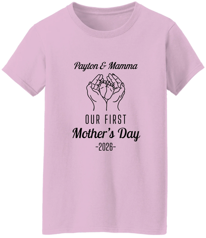 Personalized - Hands Holding Baby Feet - Our First Mother's Day - BK
