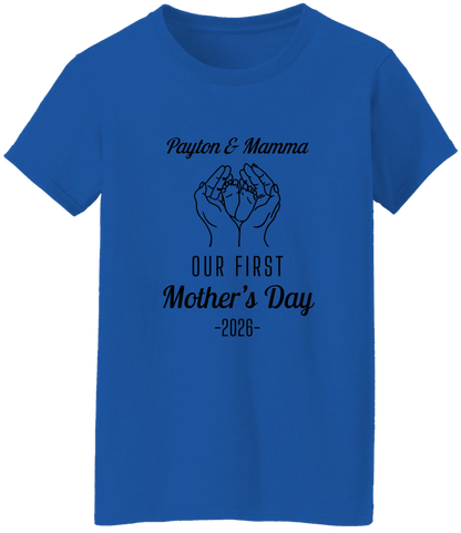 Personalized - Hands Holding Baby Feet - Our First Mother's Day - BK