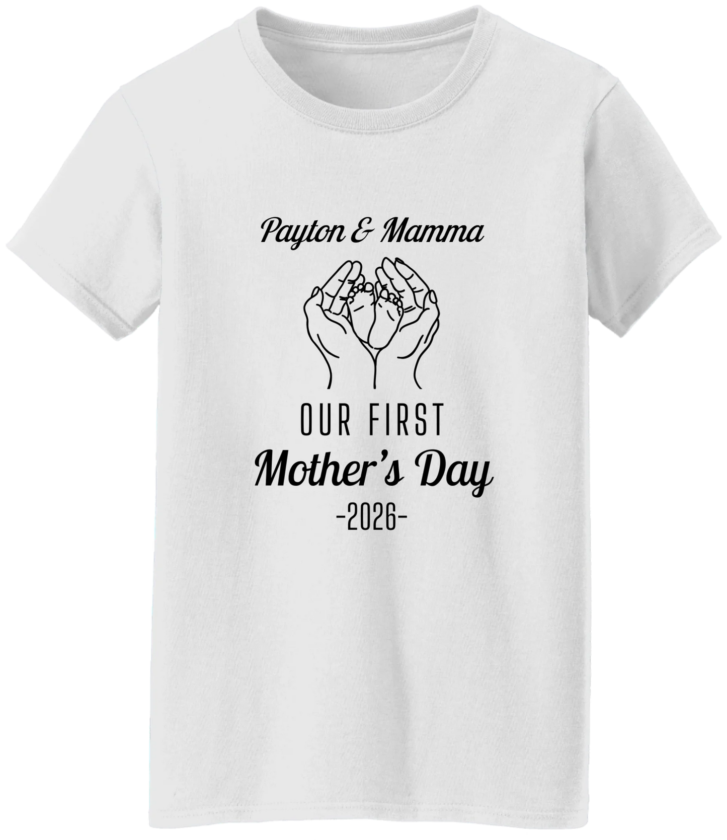Personalized - Hands Holding Baby Feet - Our First Mother's Day - BK
