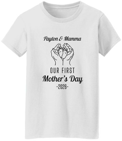 Personalized - Hands Holding Baby Feet - Our First Mother's Day - BK