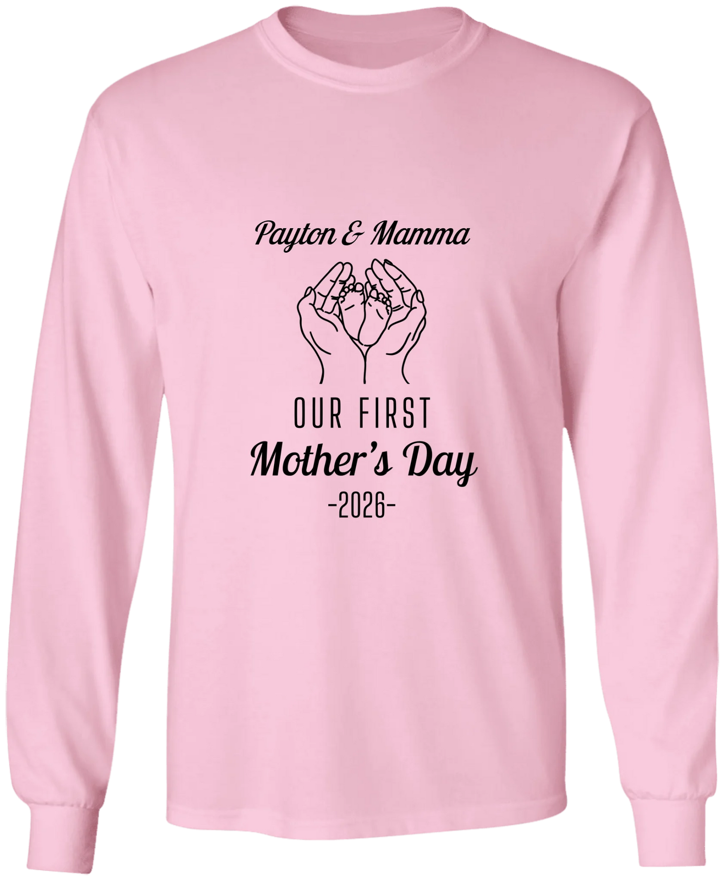 Personalized - Hands Holding Baby Feet - Our First Mother's Day - BK