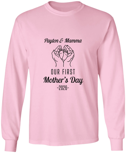 Personalized - Hands Holding Baby Feet - Our First Mother's Day - BK