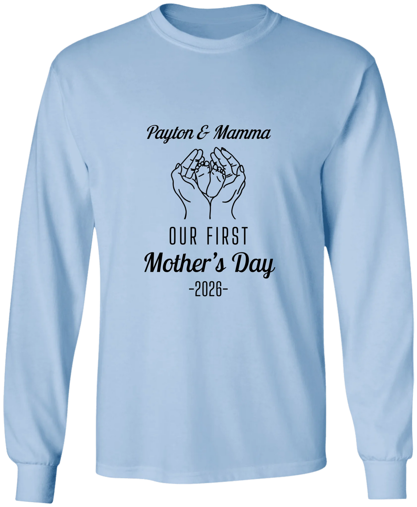 Personalized - Hands Holding Baby Feet - Our First Mother's Day - BK