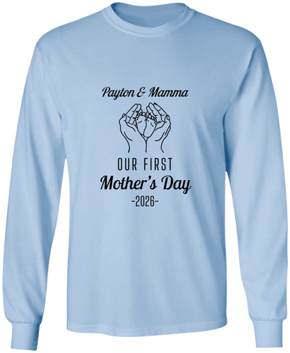 Personalized - Hands Holding Baby Feet - Our First Mother's Day - BK