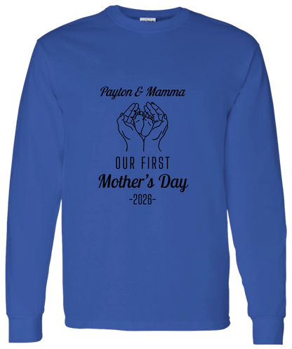 Personalized - Hands Holding Baby Feet - Our First Mother's Day - BK