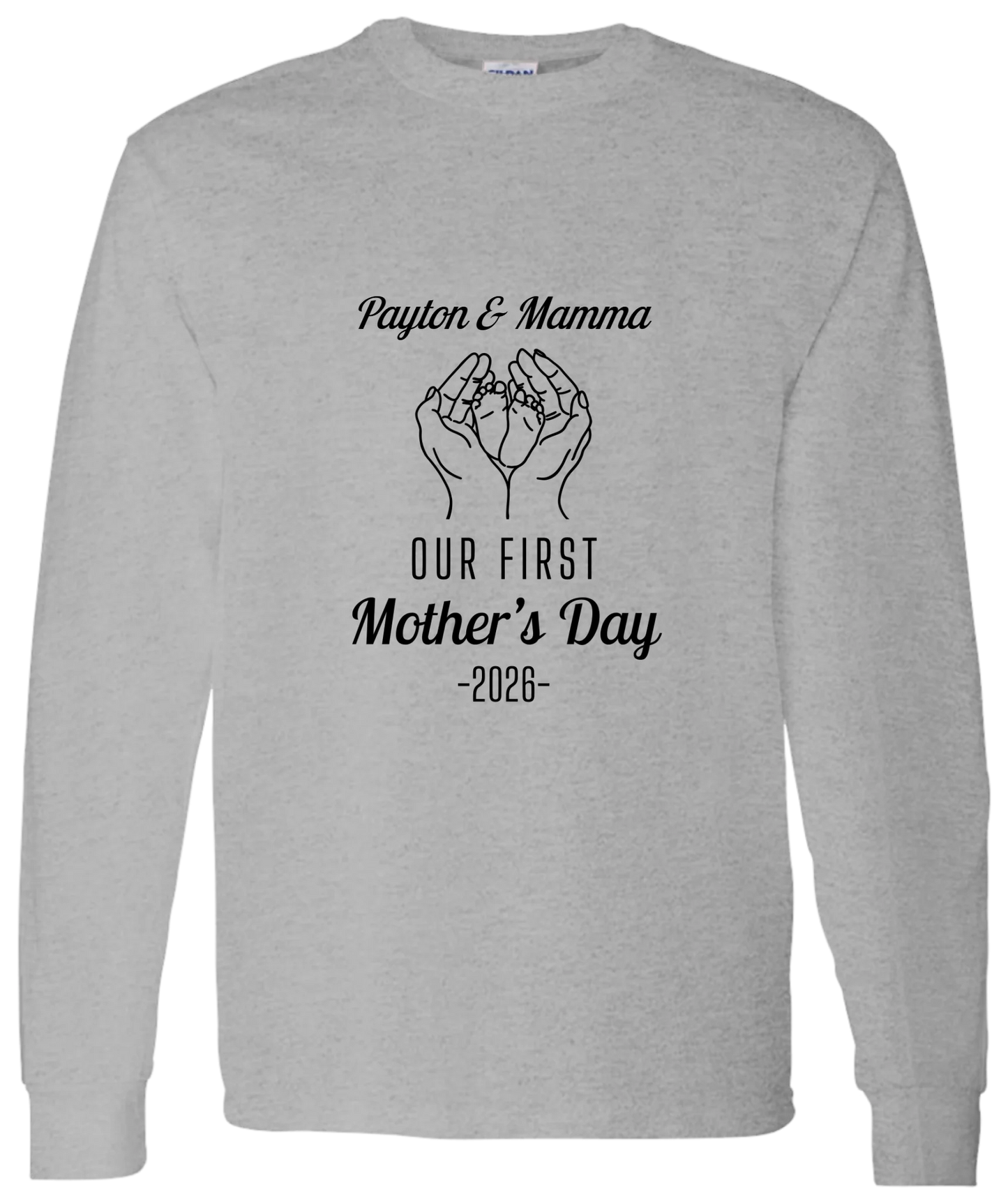 Personalized - Hands Holding Baby Feet - Our First Mother's Day - BK