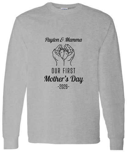 Personalized - Hands Holding Baby Feet - Our First Mother's Day - BK