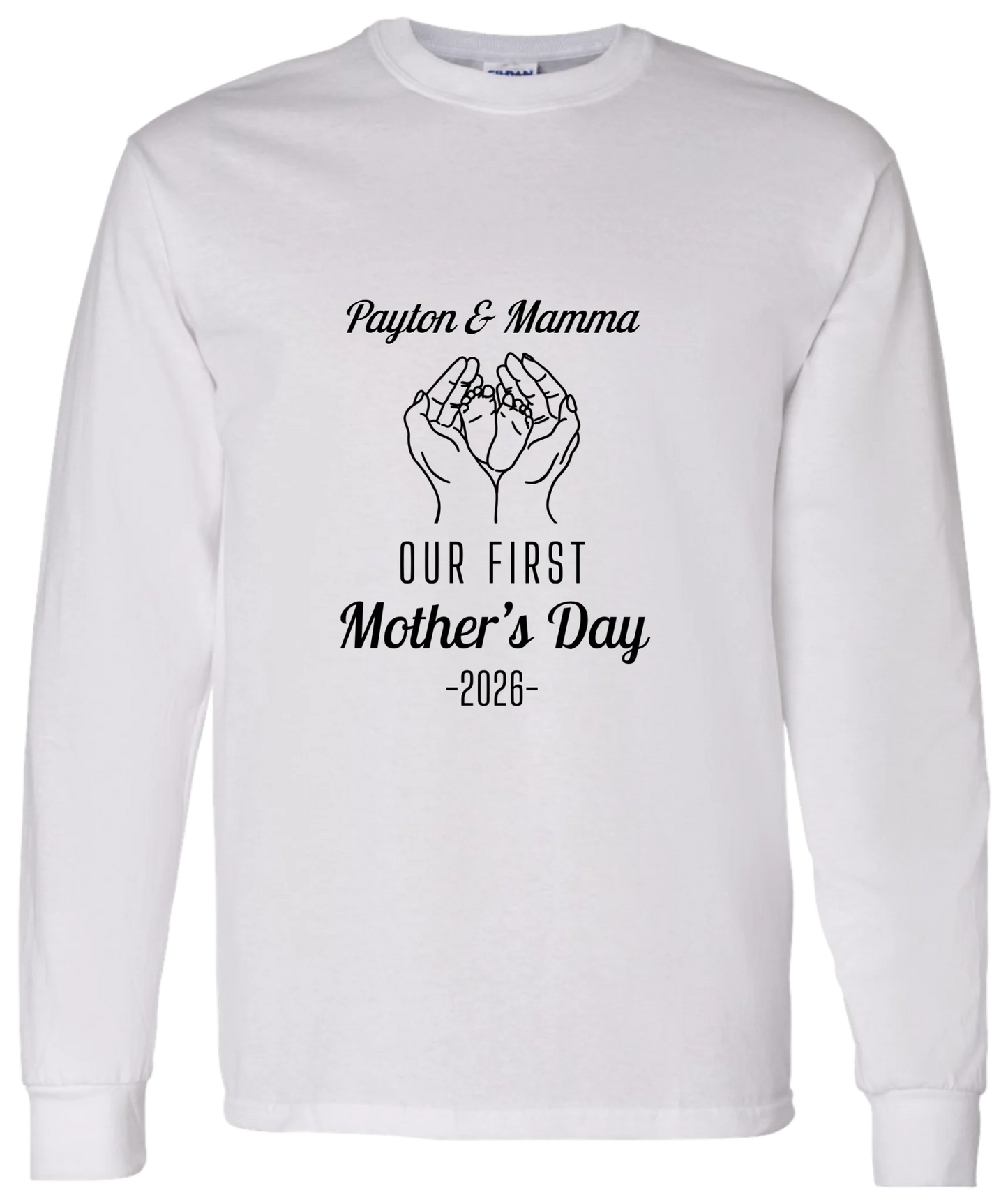 Personalized - Hands Holding Baby Feet - Our First Mother's Day - BK