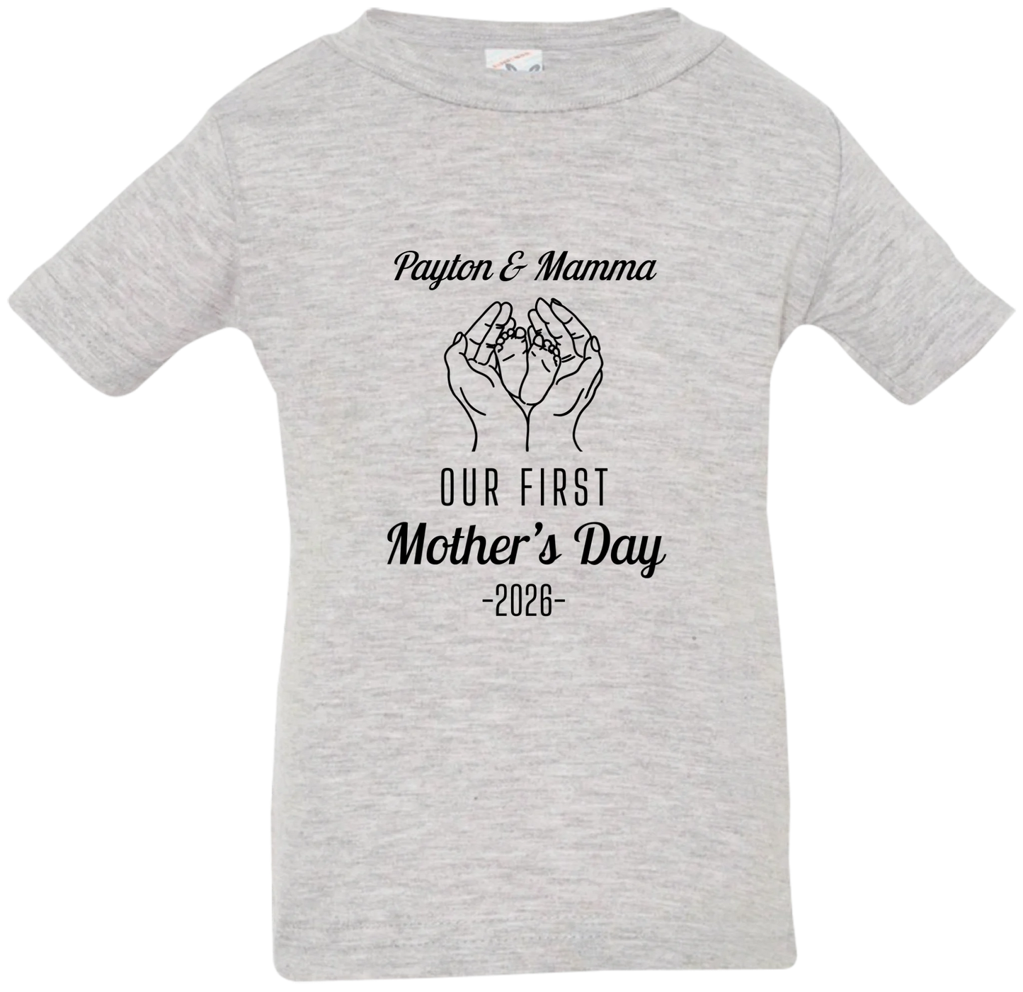 Personalized - Hands Holding Baby Feet - Our First Mother's Day - BK