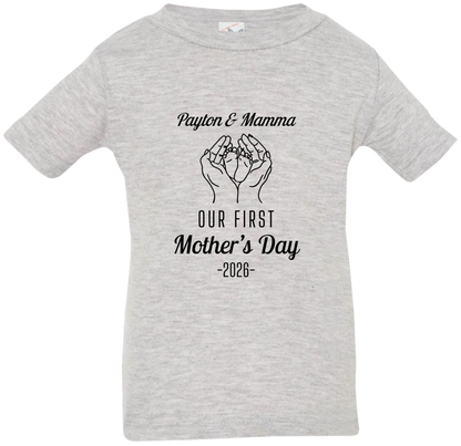 Personalized - Hands Holding Baby Feet - Our First Mother's Day - BK