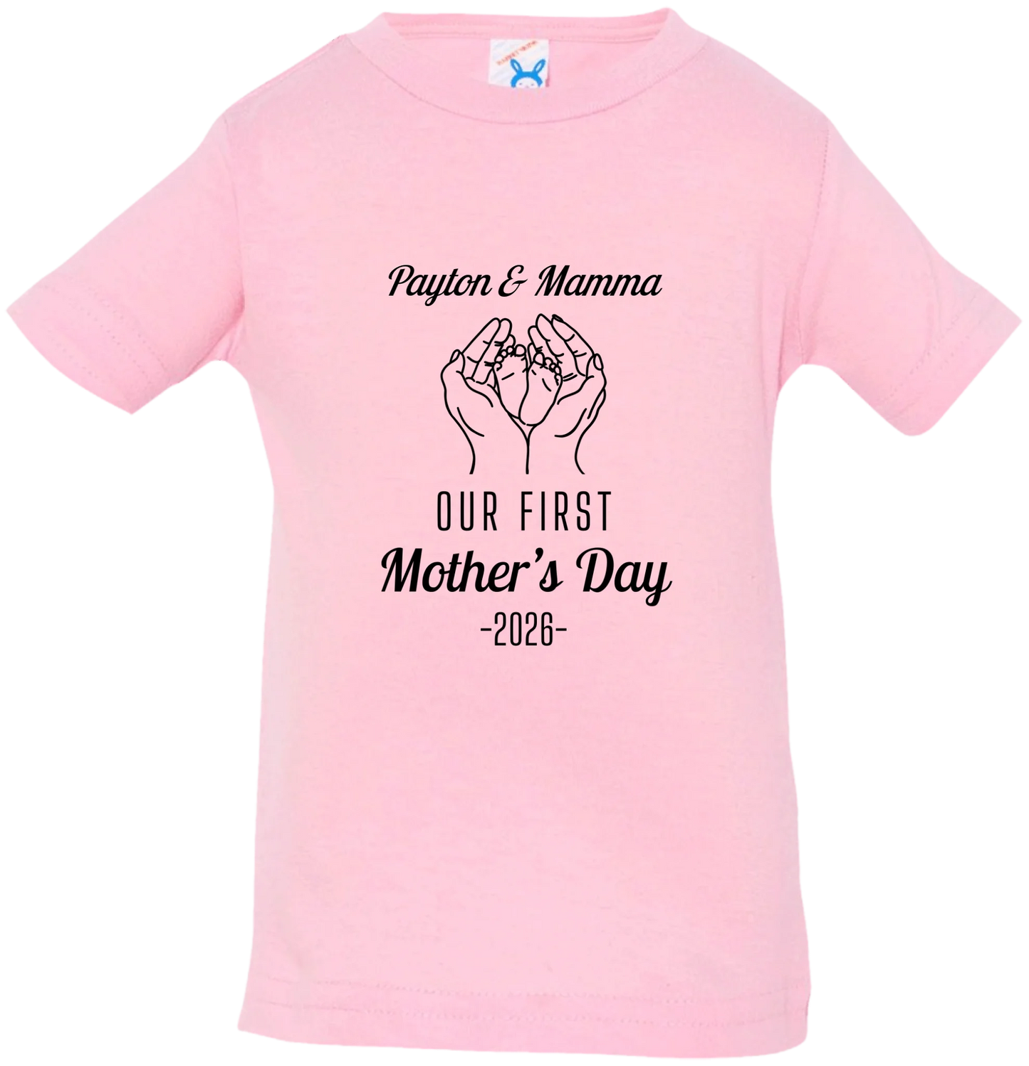 Personalized - Hands Holding Baby Feet - Our First Mother's Day - BK