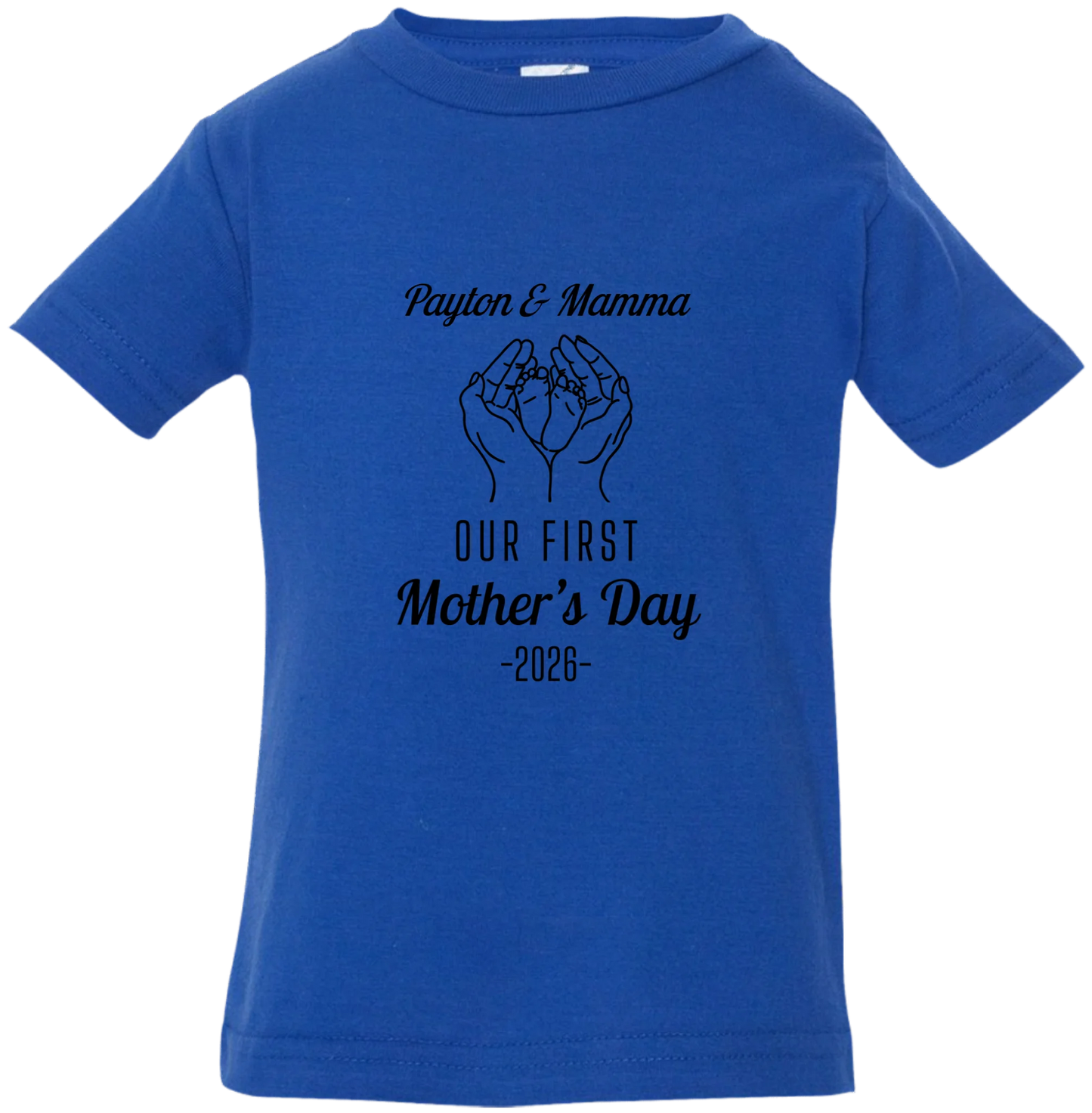 Personalized - Hands Holding Baby Feet - Our First Mother's Day - BK