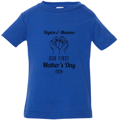 Personalized - Hands Holding Baby Feet - Our First Mother's Day - BK