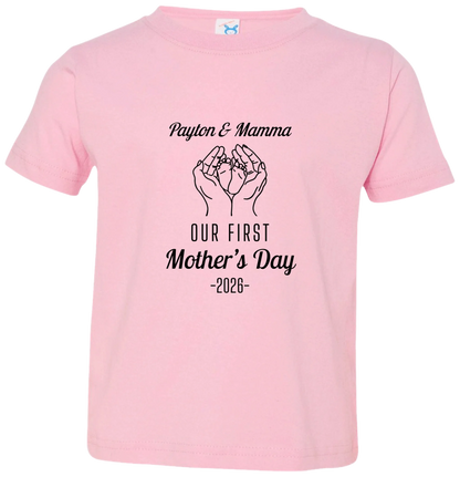 Personalized - Hands Holding Baby Feet - Our First Mother's Day - BK