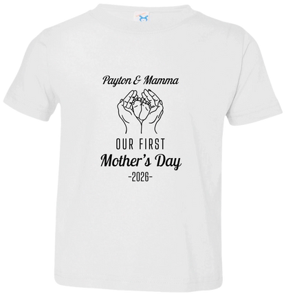 Personalized - Hands Holding Baby Feet - Our First Mother's Day - BK