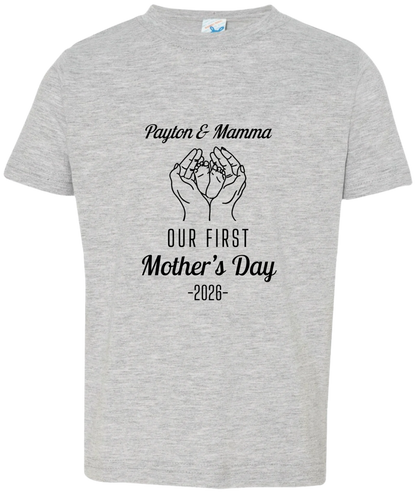 Personalized - Hands Holding Baby Feet - Our First Mother's Day - BK