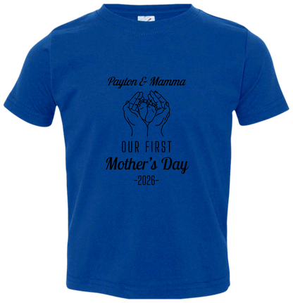 Personalized - Hands Holding Baby Feet - Our First Mother's Day - BK