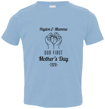 Personalized - Hands Holding Baby Feet - Our First Mother's Day - BK