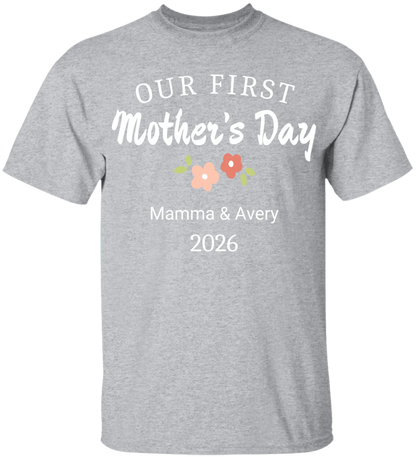 Personalized - Our First Mother's Day Mom & Baby Matching Shirts