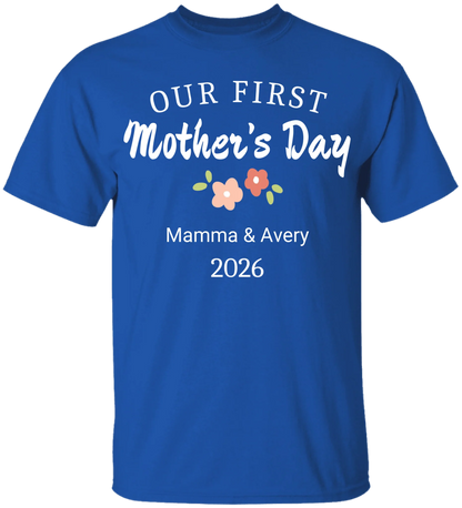 Personalized - Our First Mother's Day Mom & Baby Matching Shirts