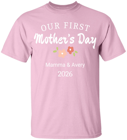 Personalized - Our First Mother's Day Mom & Baby Matching Shirts