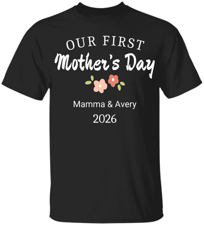 Personalized - Our First Mother's Day Mom & Baby Matching Shirts