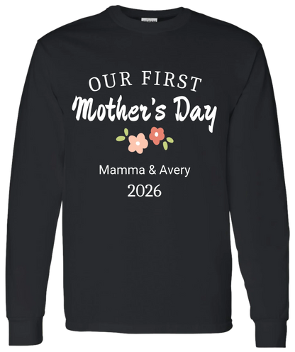 Personalized - Our First Mother's Day Mom & Baby Matching Shirts