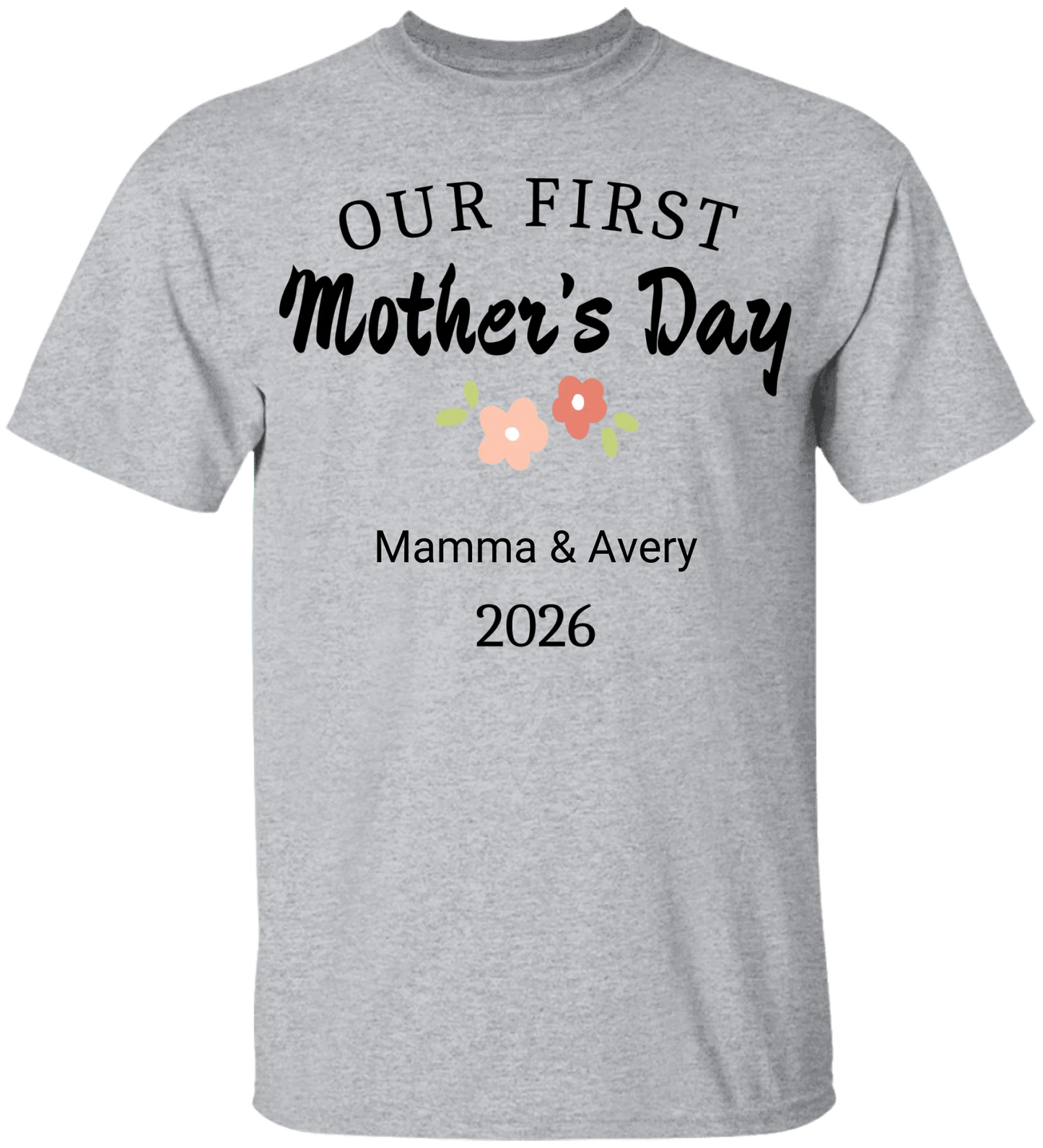 Personalized - Our First Mother's Day Mom & Baby Matching Shirts - BK
