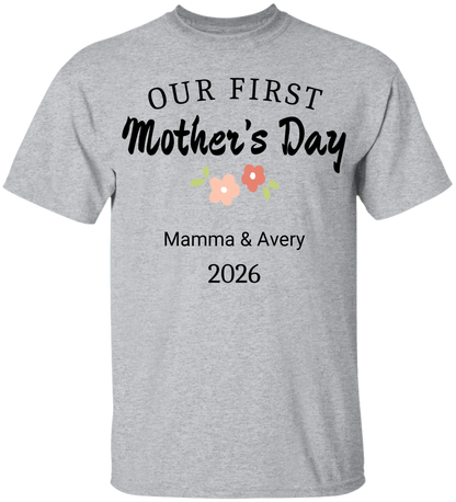 Personalized - Our First Mother's Day Mom & Baby Matching Shirts - BK